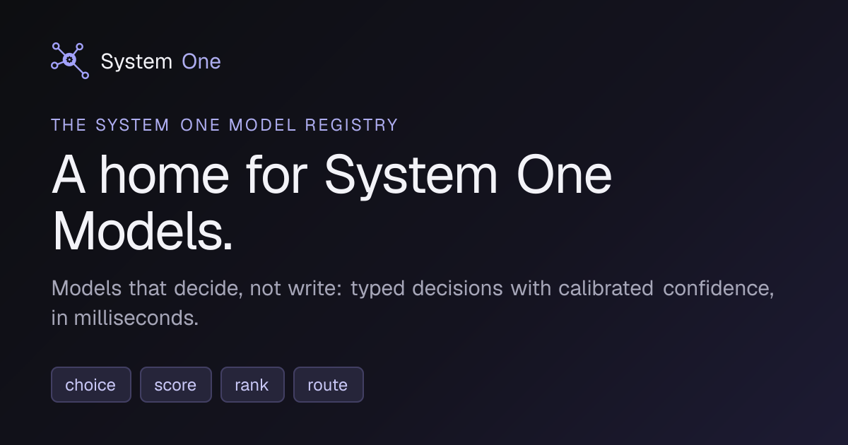 System One Models